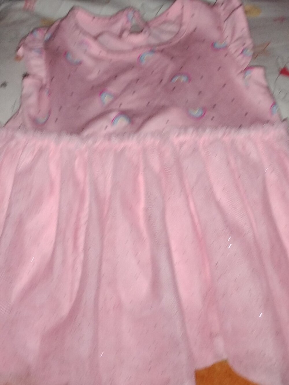 Baby/Infant Pink Pastel Rainbow Tulle  Dress